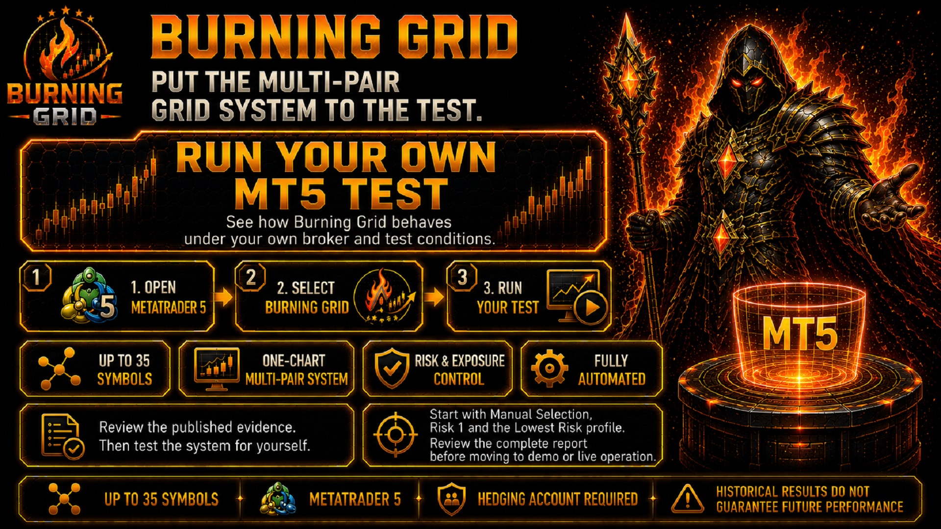 Test Burning Grid in MetaTrader 5