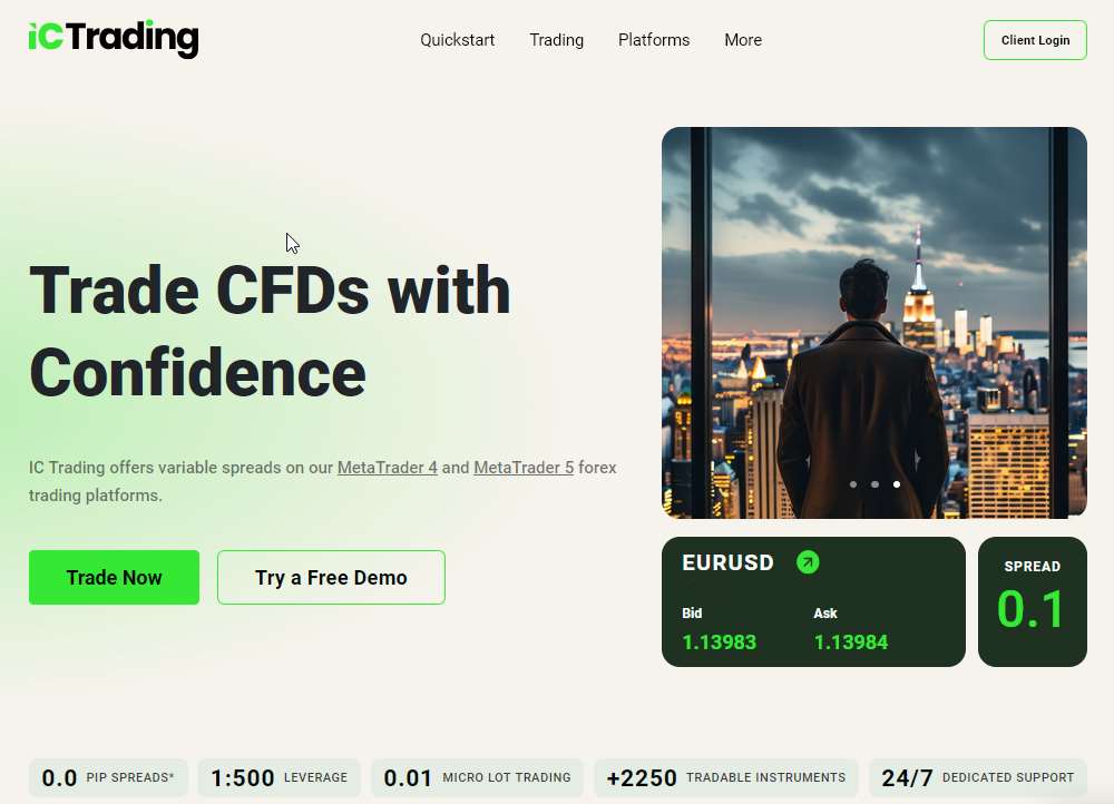 IC Trading website