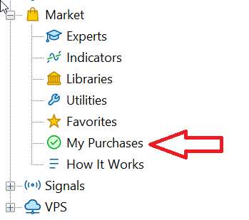 Open My Purchases in MetaTrader 5